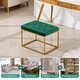 preview thumbnail 62 of 74, Upholstered Tufted Velvet Ottoman, Modern End of Bed Bench with Golden Metal Frame, Entryway Footrest Stool