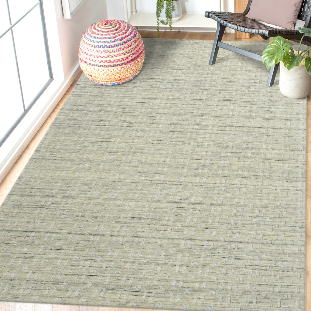 Houston Aliya Transitional Geometric Hand-Woven Area Rug