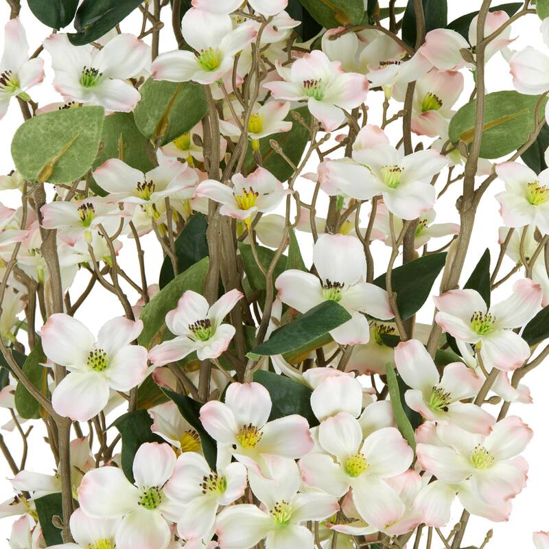 Faux Foliage Begonia Tall Artificial Flower Stem - Set of 8 White - Roche River Decor