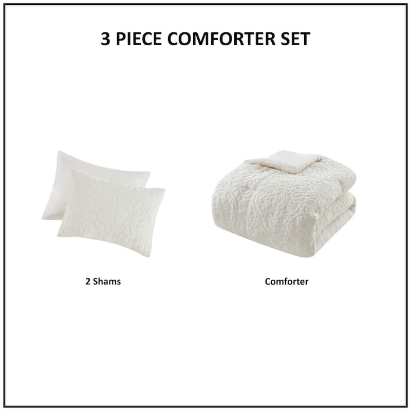 Madison Park Eliana 3 Piece Tufted Woven Comforter Set