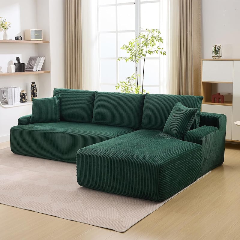 106" Cloud Sectional Couch Modern Modular L Shape Sofa with Chaise Deep Seat