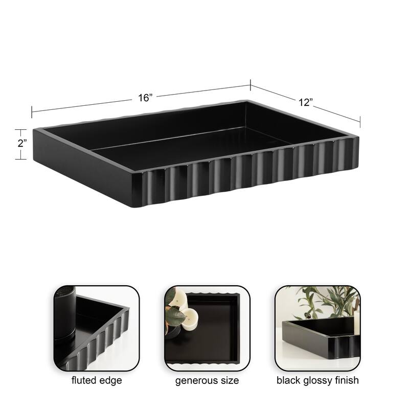 Kate and Laurel Lissi Rectangle Tray