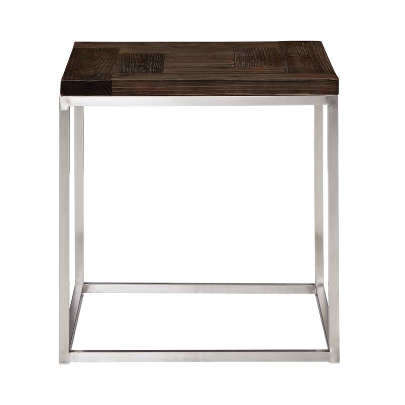 Keenan Stainless Steel Rectangular End Table by iNSPIRE Q Modern - End Table