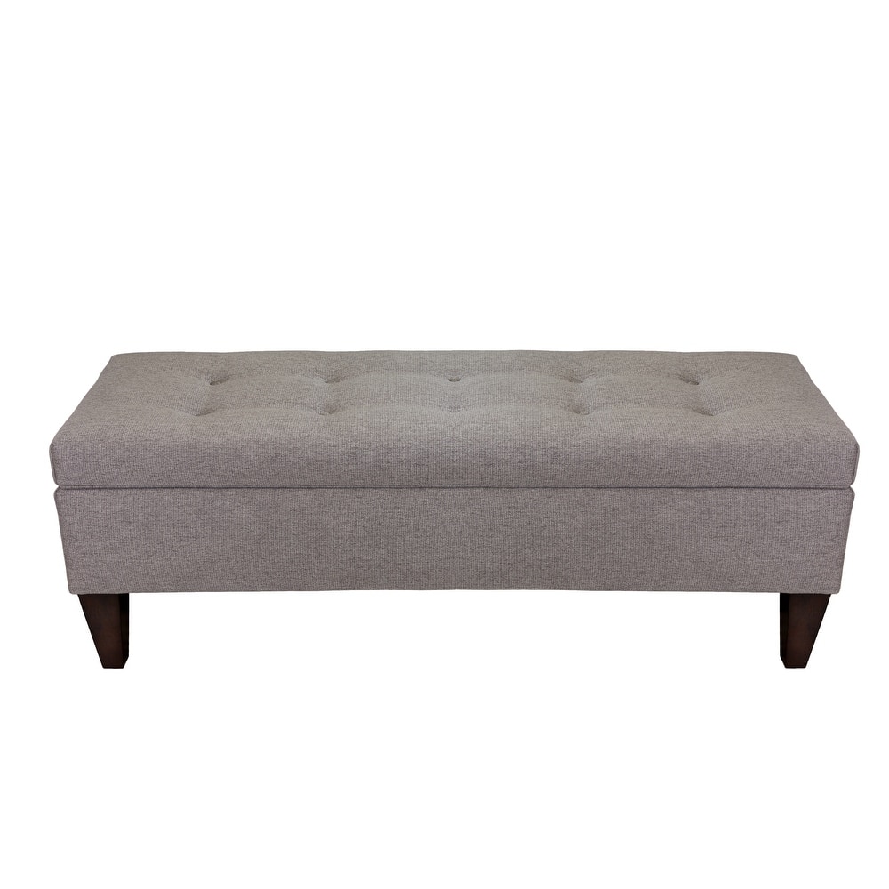 Brooke Corona Upholstered Button-tufted Wood Long Storage Bench