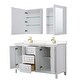 preview thumbnail 69 of 71, Daria 60 Inch Double Vanity, Cultured Marble Top, Medicine Cabinets