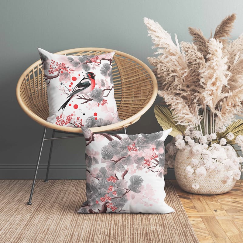 Pine and Ember Faux Suede Reversible Throw Pillow Pink and Gray