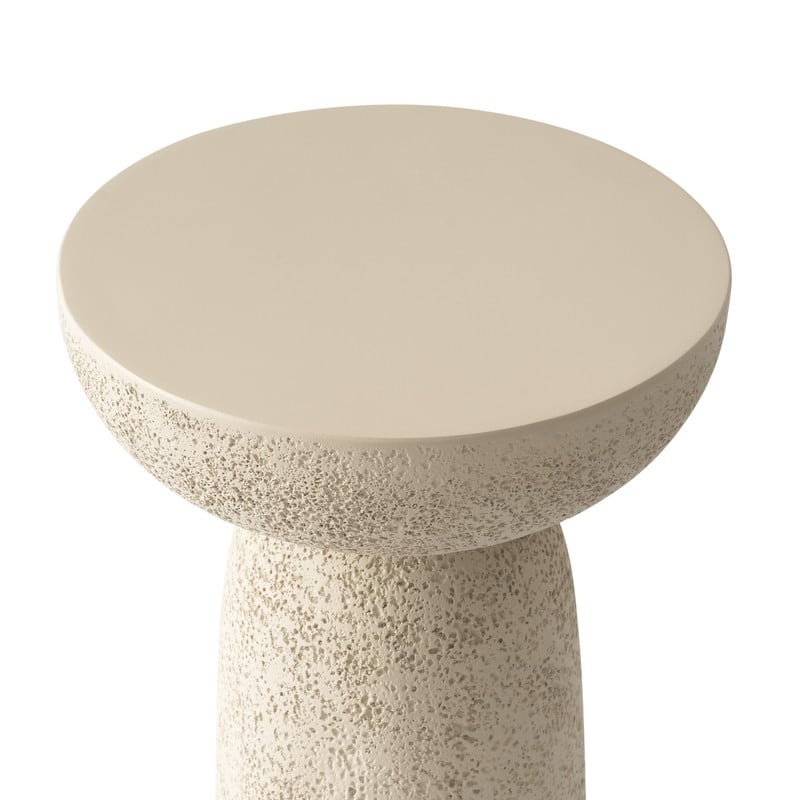Travertine Stone Finish End Table Accent Side Table