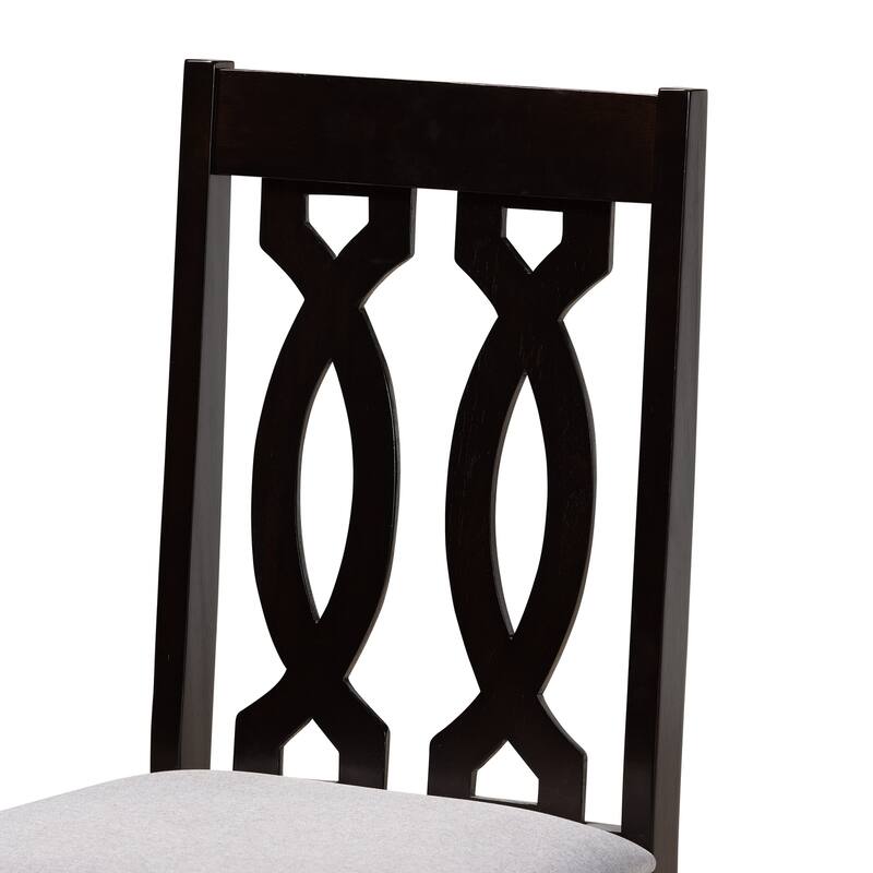 5-Piece Dining Set - Fabric Upholstered Chairs & Wood Table - Modern Style for Kitchen or Dining Room