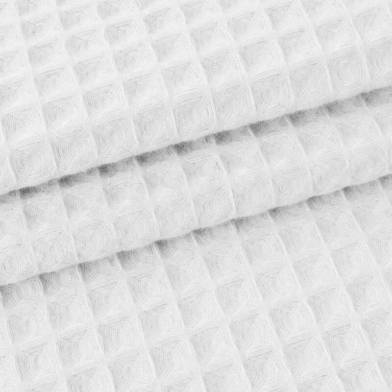 Cotton Blend Honeycomb Waffle Shower Curtain