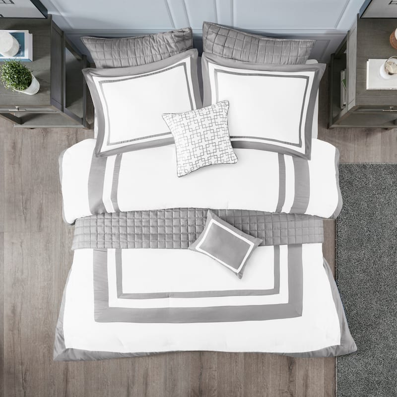 GDF Studio - Heritage 8-Piece Comforter and Quilt Set Collection with Decorative Pillows