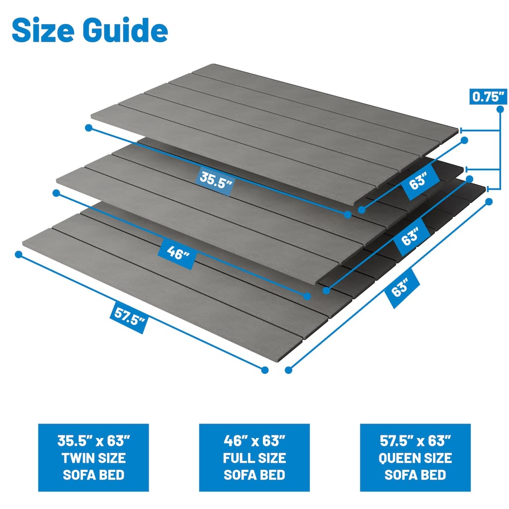 Heavy Duty Sleeper Sofa Support Slats, Reinforced Under Cushion Panel for Sofas and Bed Support, Pull Out Couch Mattress Board