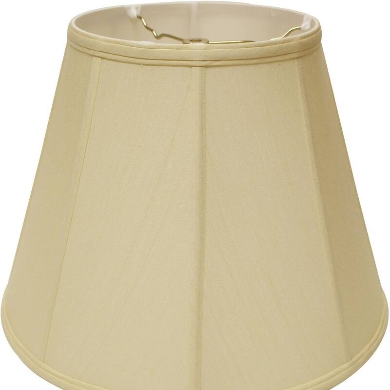 18" Antique White Slanted Empire Monay Shantung Lampshade - 17"x17"x12"