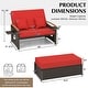 preview thumbnail 4 of 9, Patio Rattan Daybed Set with Cushioned Loveseat & Storage Ottoman