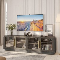 Mobile TV LED Nero, Spazio Aperto Con 2 Cassetti, Per Soggiorno Camera Da Letto Schermo Da 70 Pollici 1804046cm 87731686