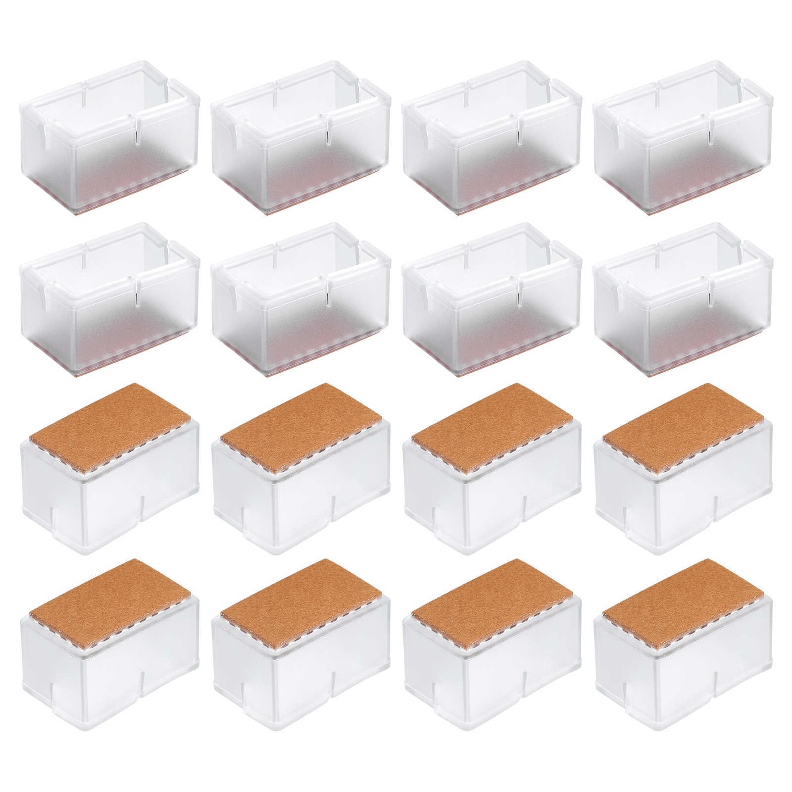 Rectangular chair outlet leg floor protectors
