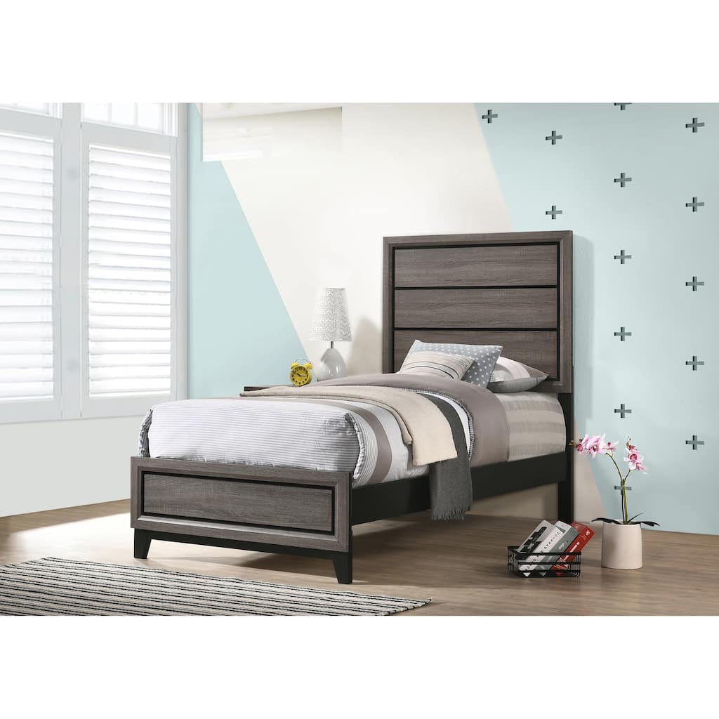 Carina Grey Oak Panel Bed