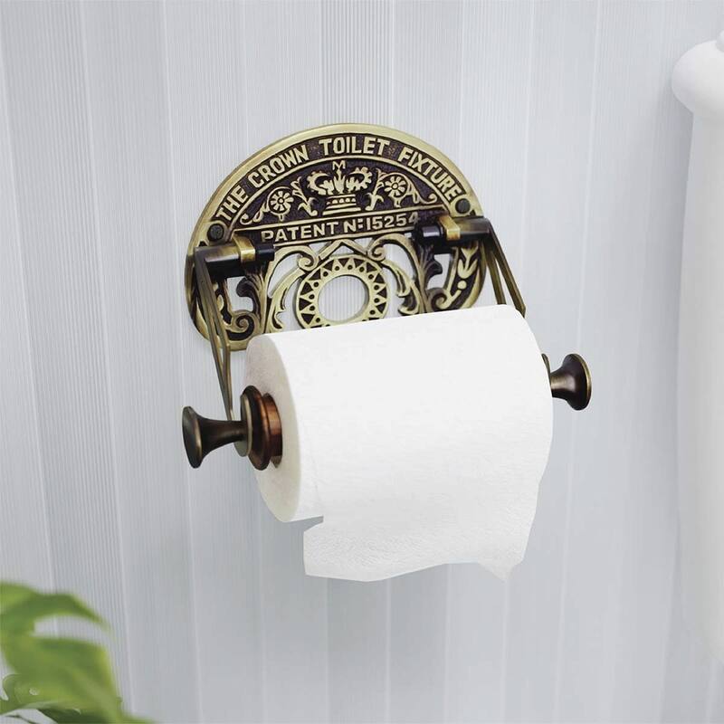 Toilet Paper Holder Stand Brass 7.5" Wall Mount Toilet Paper Roll Holder Renovators Supply
