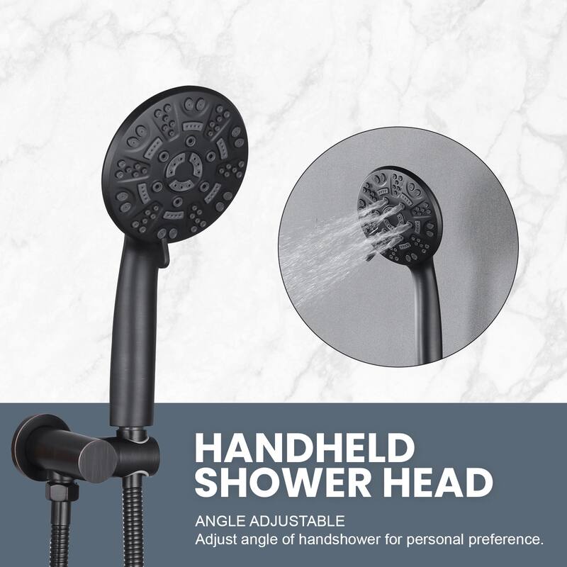 WOWOW Wall Mount 9-Spray Shower Faucet with Handshower