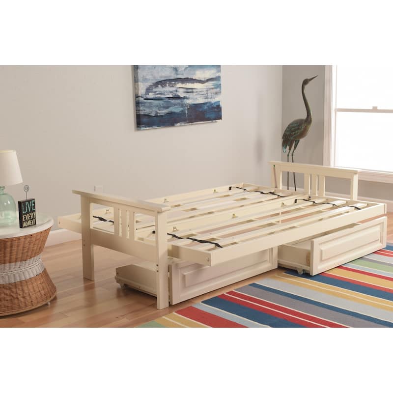Somette Monterey Futon Frame with Storage Drawers, Mattress Not Included