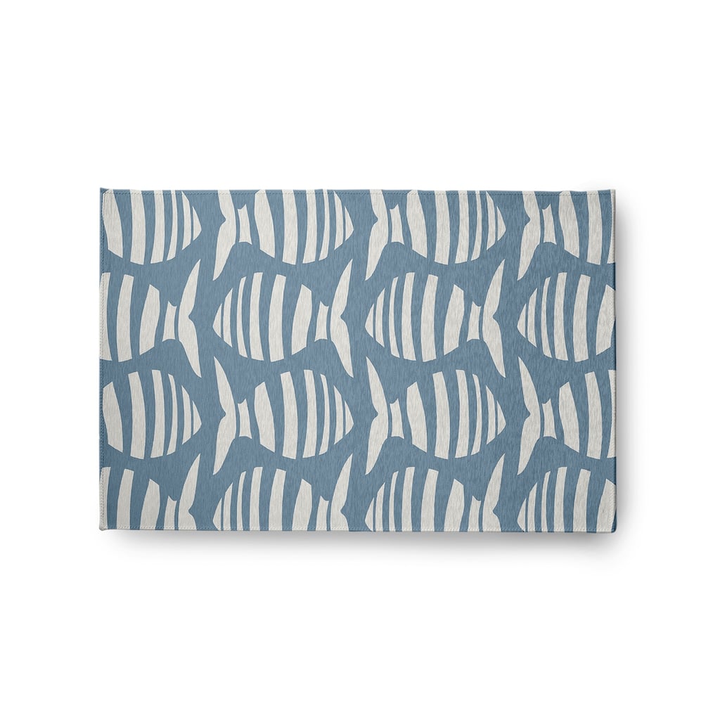 Swimming School Nautical Chenille Rug