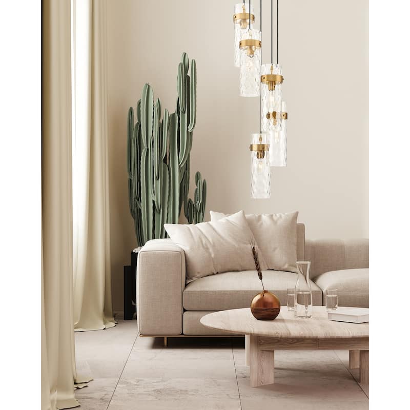 Z-Lite 7002P5-5R Fontaine 5 Light 15" Wide Chandelier