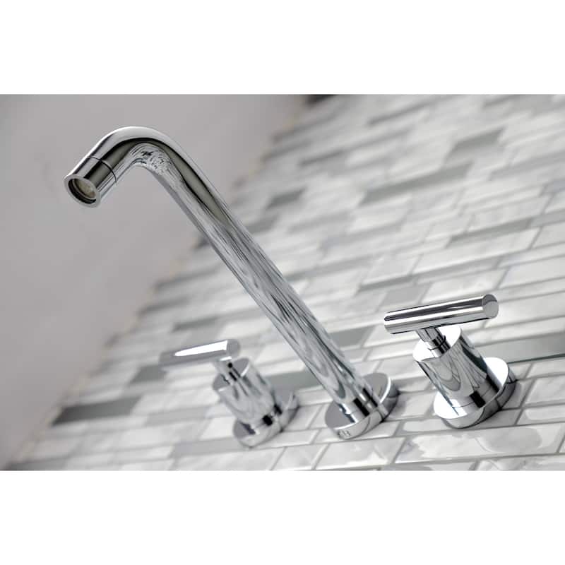 Manhattan 3-Hole Wall Mount Roman Tub Faucet in Brushed Brass