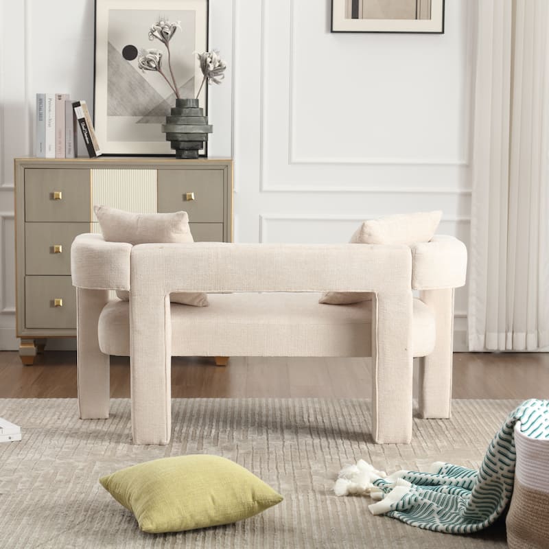 Modern Chenille Loveseat Sofa
