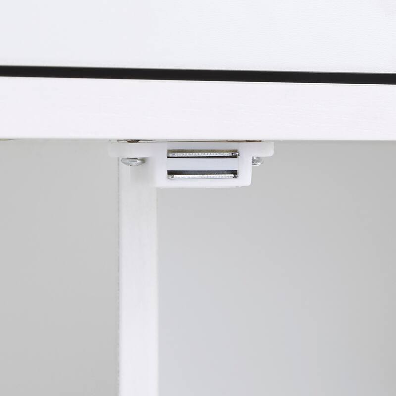 Rolling Kitchen Island with Divider and Internal Storage Rack