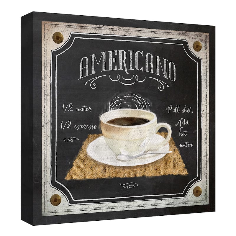 Chalk Americano, Café au Lait, Cappuccino, Eiskaffee by Lynnea Washburn Canvas Art Prints