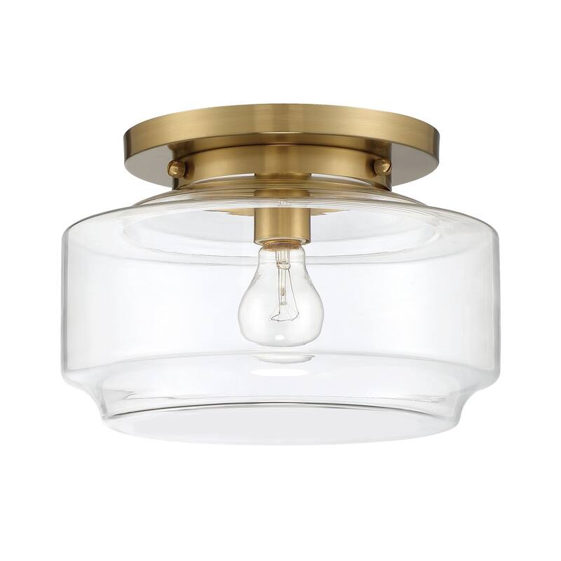 Craftmade Peri 12" Wide Flush Mount Ceiling Fixture - Satin Brass