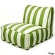 preview thumbnail 7 of 8, Indoor/Outdoor Vertical Stripe Bean Bag Chair Lounger Sage/Cream