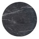 preview thumbnail 5 of 4, Sylvester 15 in. W Round Marble and Wood Side Table