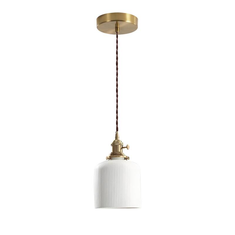 16B light fixture gold ceramic light glass, metal pendant light