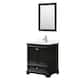 Option Dark Espresso, Chrome Trim, White Quartz Top