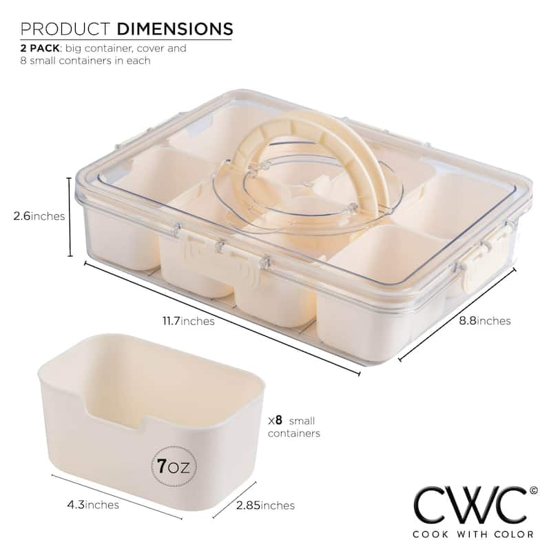 COOK WITH COLOR Snackle Box for Kids Lunch Box and Snack Container