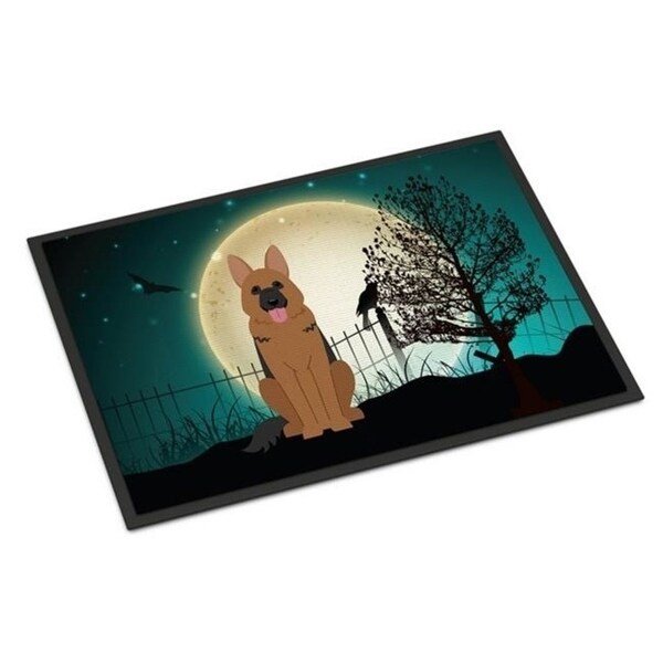 Carolines Treasures BB2257MAT Halloween Scary German Shepherd Indoor or Outdoor Mat 18 x 0.25 x 27 in.