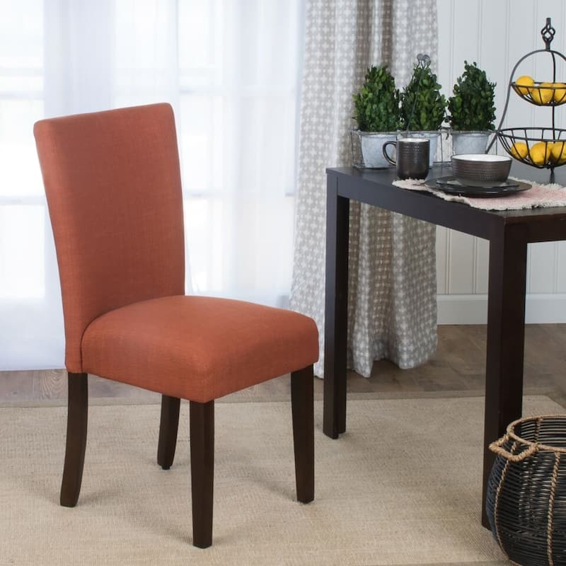 HomePop Parson Dining Chair - Textured Solid Everly Cayenne - Single