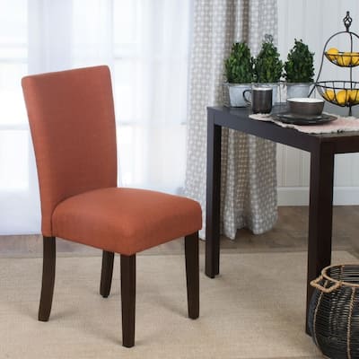 HomePop Parson Dining Chair - Textured Solid Everly Cayenne - Single