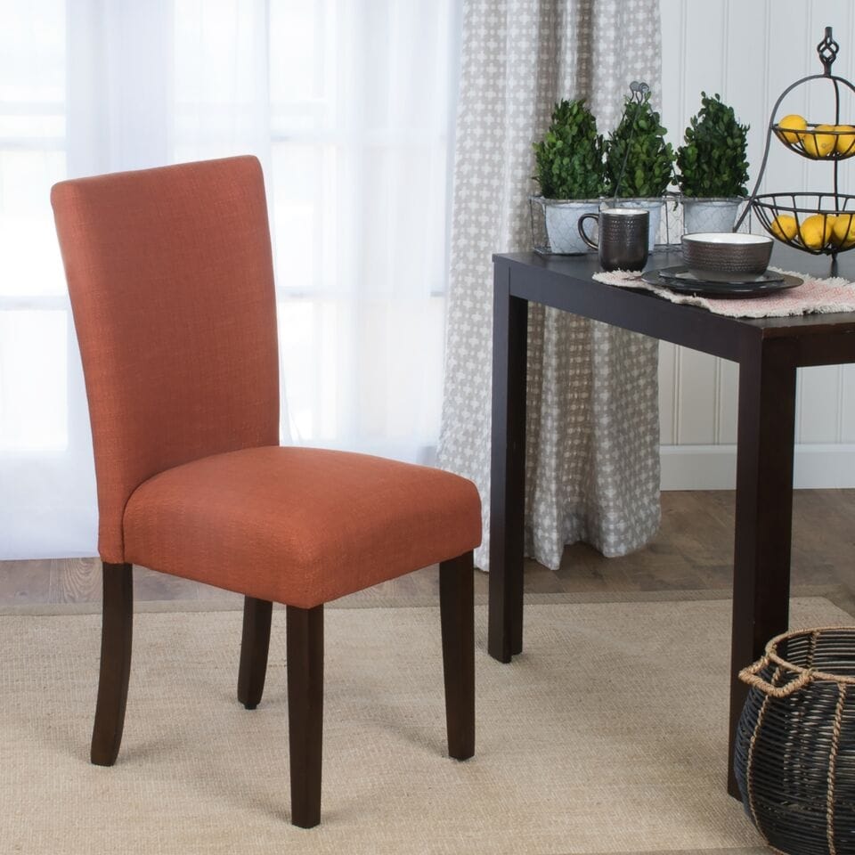 HomePop Parson Dining Chair - Textured Solid Everly Cayenne - Single