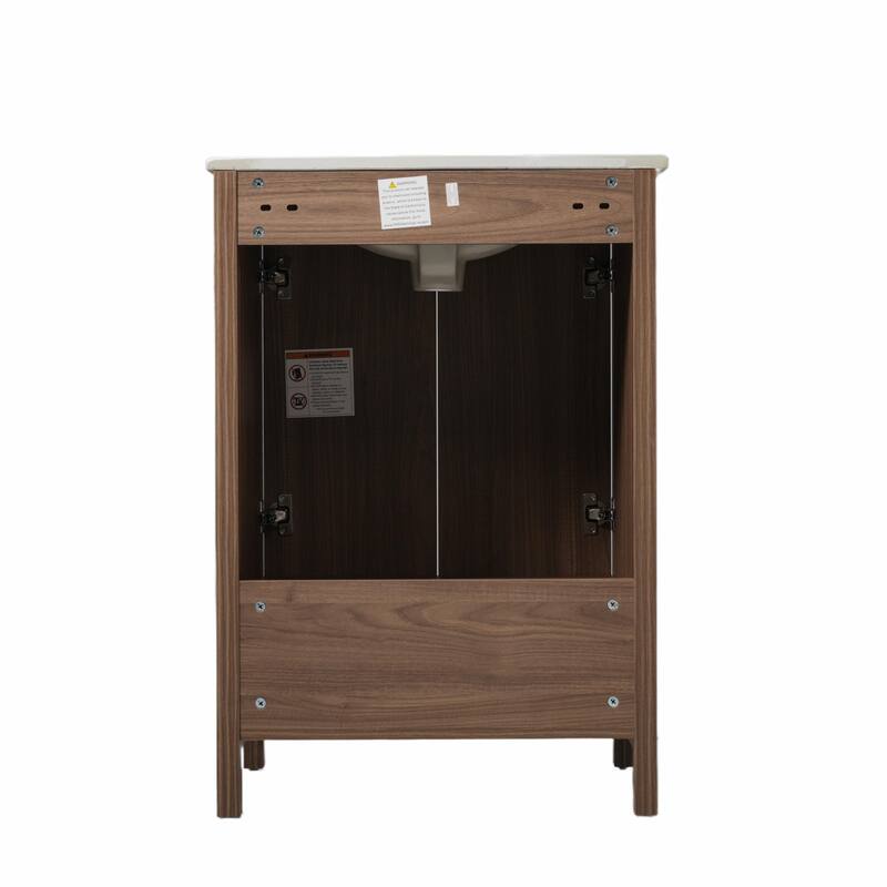 24-Inch Bathroom Vanity with Sink Combo, Modern Design, Single Faucet Hole