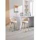 preview thumbnail 1 of 47, Ostweer Furniture Set of 2 Solid Wood Bar Stools - Beige Beige