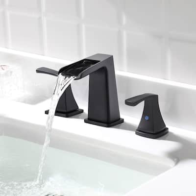 BATHLET 2 Handle Waterfall Bathroom Sink Faucet with Pop Up