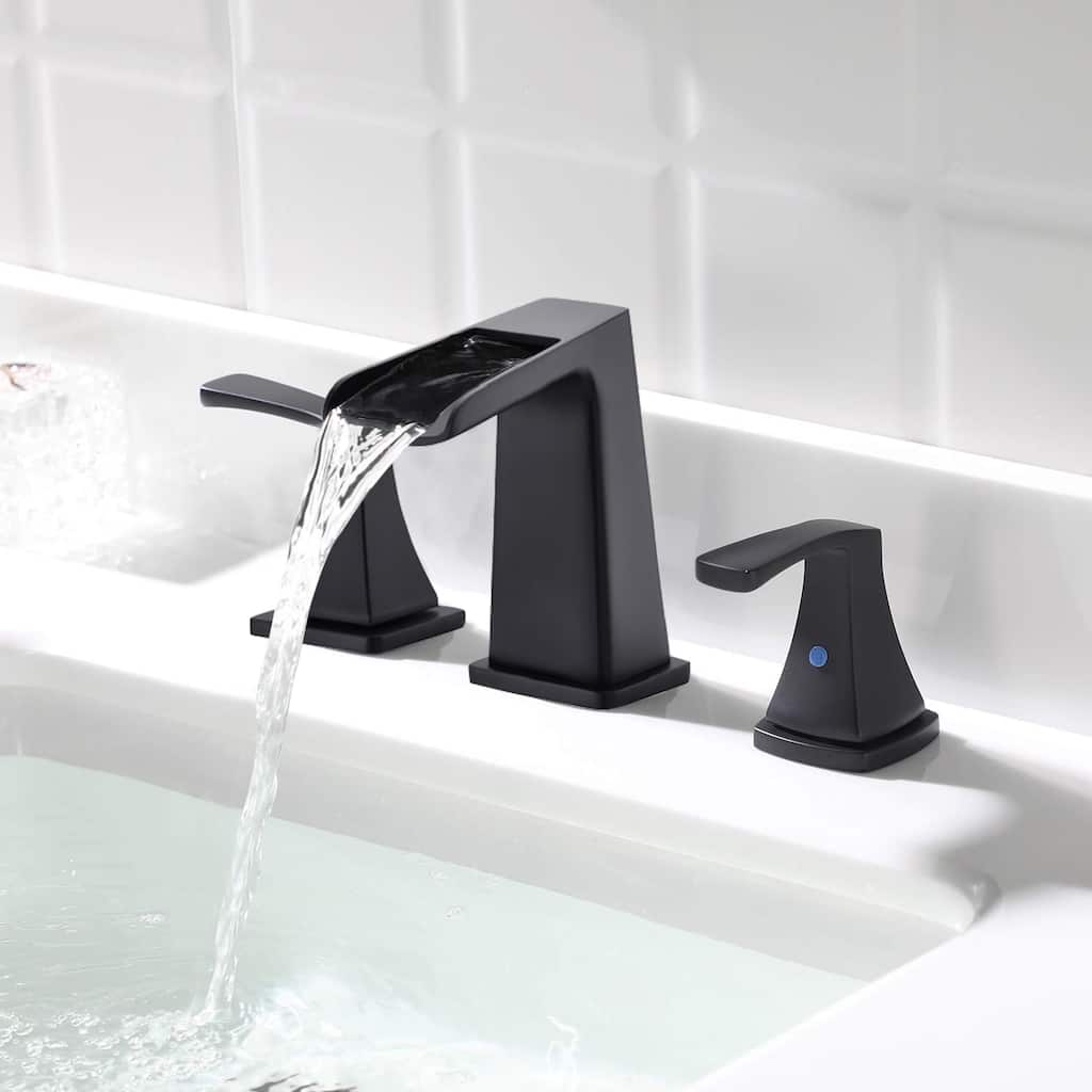 BATHLET 2 Handle Waterfall Bathroom Sink Faucet with Pop Up