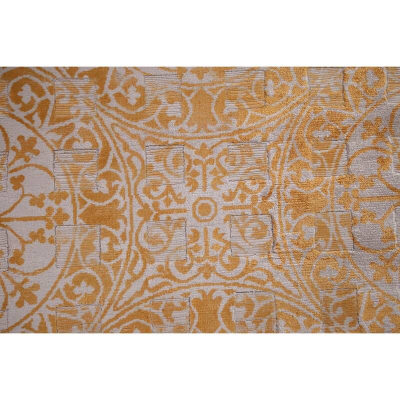 All-Over Abstract Oriental Accent Rug Hand-Knotted Wool Carpet - 2'8" x 5'5"