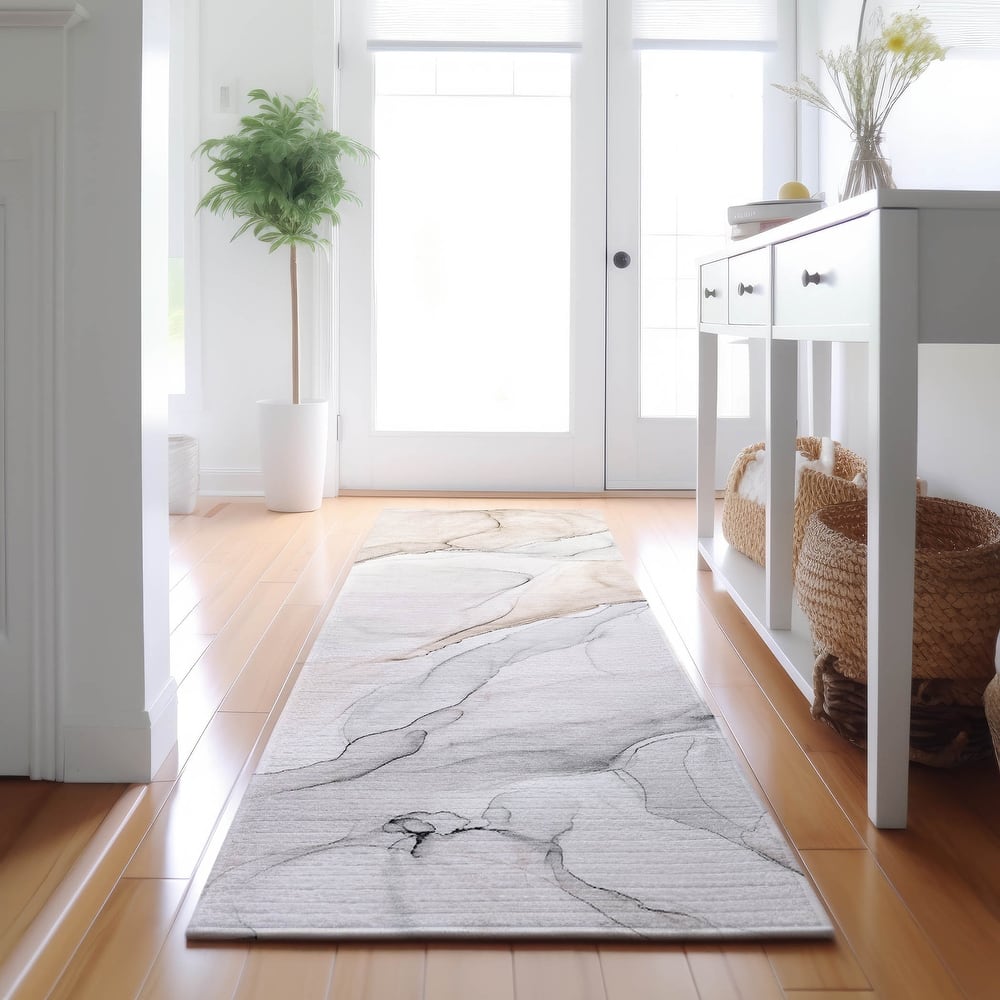 Premium Washable Super Soft Modern Watercolor Mayfield Rug