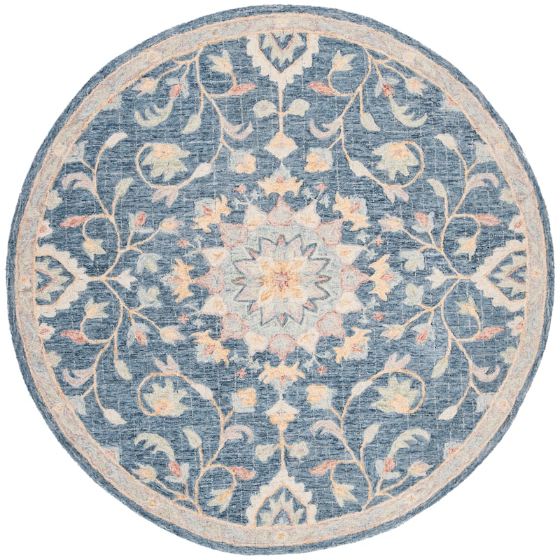 SAFAVIEH Handmade Blossom Gliceria Modern Floral Wool Rug