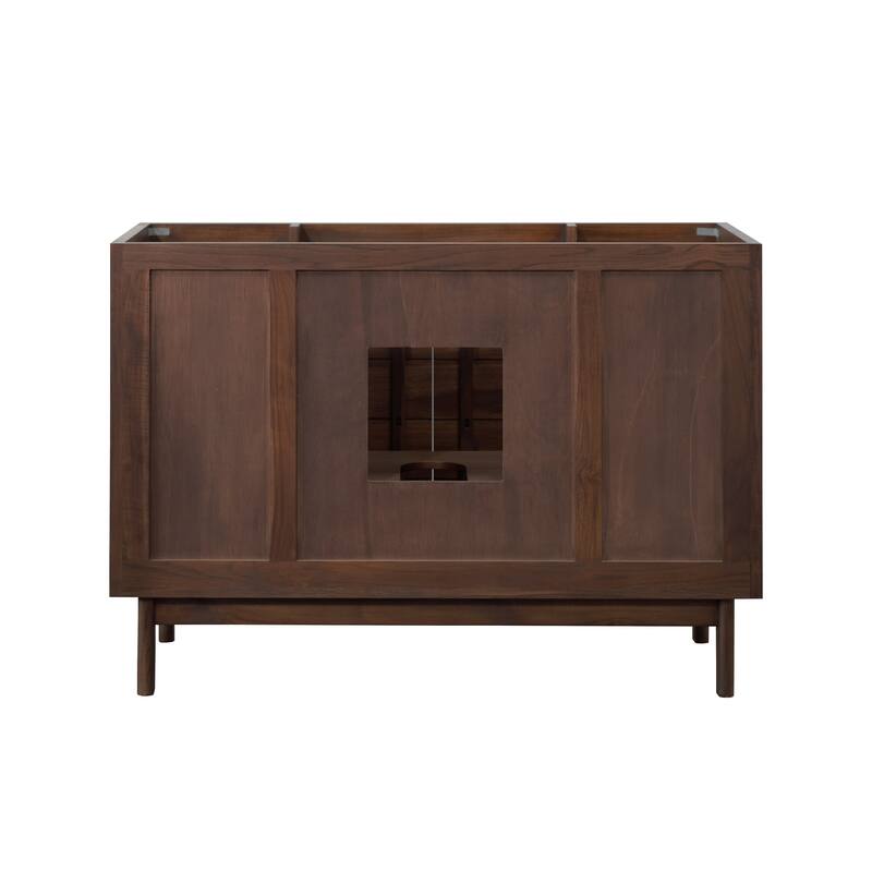 Avanity Carina Bathroom Vanity in Coffee Teak with White Engineered Stone Top
