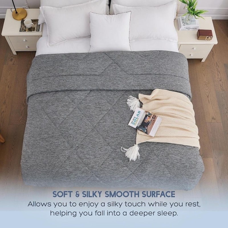 Double Sided Cooling Comforter, Soft Breathable Lightweight Summer Comforter