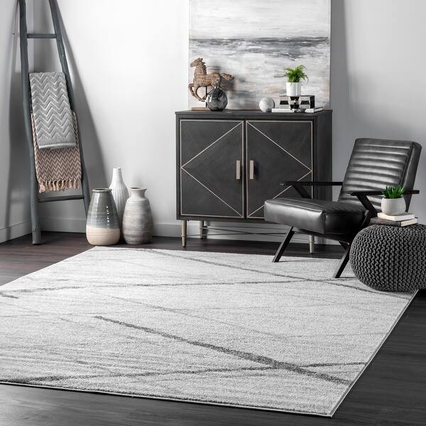 slide 2 of 51, Brooklyn Rug Co Skylar Modern Abstract Area Rug 10' x 13' - Light Gray