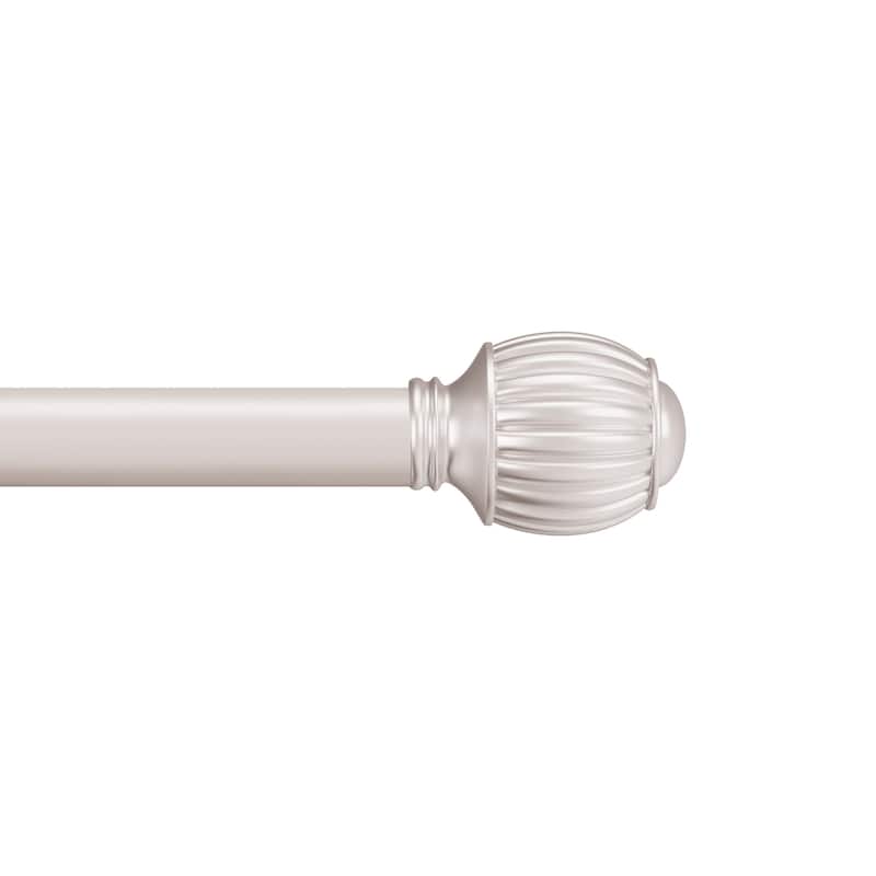 Adjustable Window Curtain Rod and Cap Shaped Finial